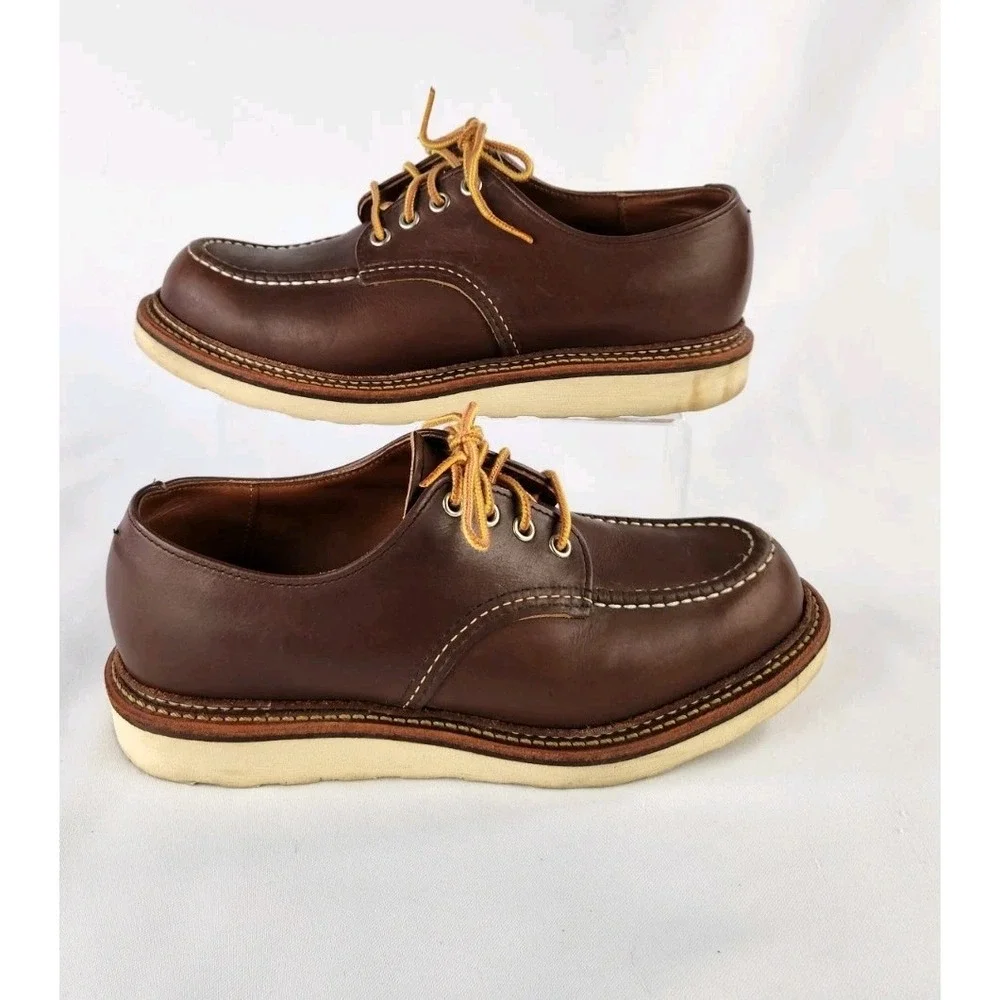Red Wing Heritage 8109 Moc Toe Oxford Shoes Brown Leather Work Boots USA Men 7.5